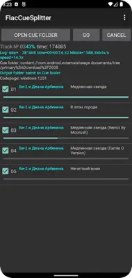 FlacCueSplitter android App screenshot 2